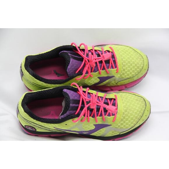 Mizuno Wave Rider 17 Running Shoes Womens Sz 6 Green Purple Pink Mesh - Picture 5 of 7